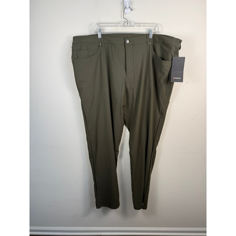 NEW Lululemon ABC Pant Classic 37 L Warpstreme Dark Olive Green 46 Tall LM5970T